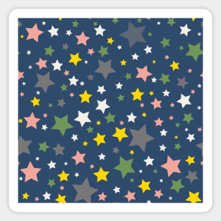 Colourful Constellation of Stars on Blue Background Sticker